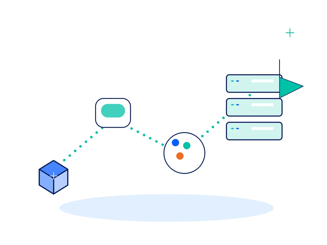 Illustration of one software product being branded and deployed for a business